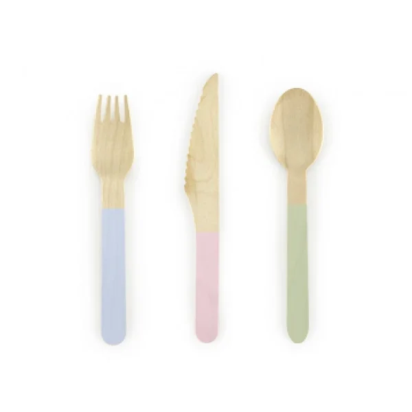 Authenticité garantie Lot De 6 Couverts Complets En Bois Pastel Love 1