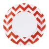 Lot De 8 Assiettes Chevron Orange 22,8 Cm boutique 5