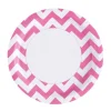 prix pas cher Lot De 8 Assiettes Chevron Rose 22,8 Cm 7