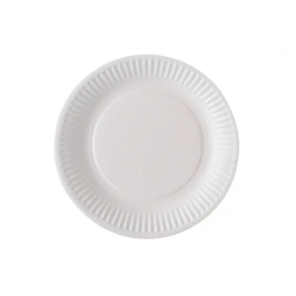 Lot De100 Assiettes Jetables Blanches En Carton 15 Cm magasin pas cher 1