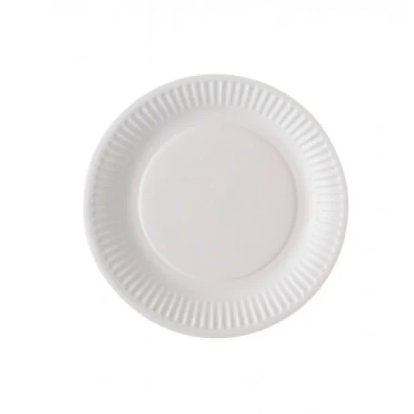 Lot De100 Assiettes Jetables Blanches En Carton 18 Cm boutiqued en ligne 1