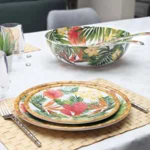 site soldes Les Jardins De La Comtesse Petite Assiette En Mélamine Imprimé De Fleurs Exotiques Ø 23 Cm 12