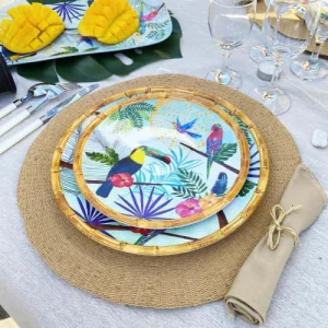 outlet Les Jardins De La Comtesse Petite Assiette Plate En Mélamine 23 Cm Imprimé De Toucans 7