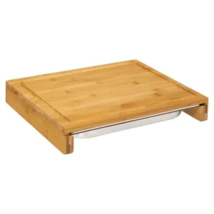 Five Simply Smart Planche à Découper En Bambou Avec Bac Inox – 35x28x5.5cm belle 9