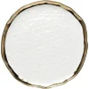 Pas Cher soldes France Kare Design Plat En Porcelaine Blanche Et Dorée D31 5