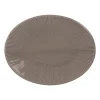 magasins pour Table Passion Plat Ovale Bohémia 41,5 Cm En Grès Gris 5