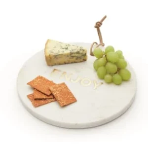 magasin en ligne Artesa Plateau De Fromage Ronde Avec Ecriture En Marbre Blanc&doré 18