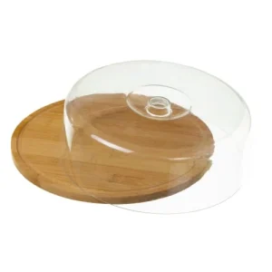 Wadiga Plateau Fromage Bambou Rond Et Cloche Acrylique grande surprise 8