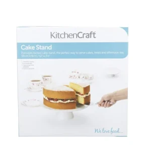 KitchenCraft Présentoire à Gateau En Procelaine – Céramique Blanc grande popularité 16