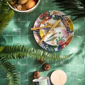 Maisons Du Monde Saladier En Porcelaine Blanche Imprimé Fruits Multicolores meilleur cadeau 6