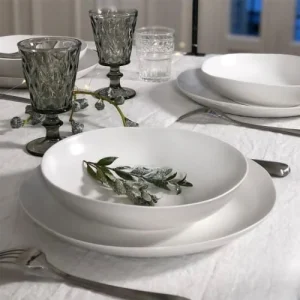 Maison Tilleul Set De 4 Assiettes Plates Céramique Blanc a Prix Discount 11