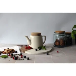 OGO Living Théière Avec Couvercle En Porcelaine Et Bois 680 Ml Réductions 18