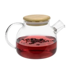 Aromandise Théière En Verre Et Bambou 1L marque moins cher 10