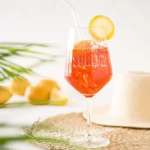 Neuve avec étiquette Maisons Du Monde Verre à Spritz En Verre Imprimé Orange – Lot De 6 15