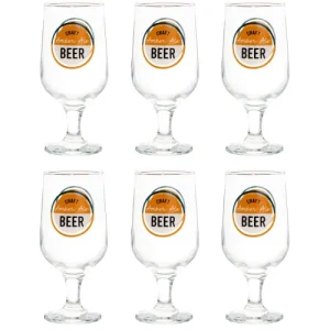 vente en ligne Maisons Du Monde Verres à Bière Avec Inscriptions Multicolores (x6) Support En Bois D’eucalyptus 6